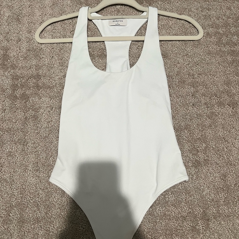 Babaton bodysuit scoop neck racer back